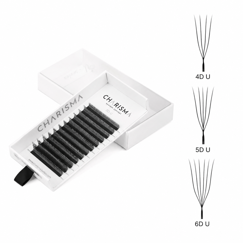 SPEEDY Lashes U - shape Premade Fans Black