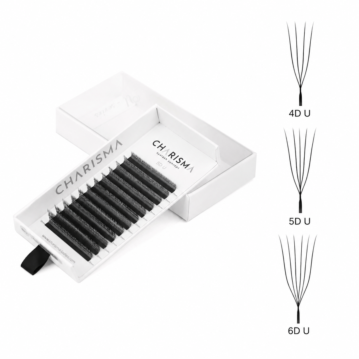 SPEEDY Lashes U - shape Premade Fans Black
