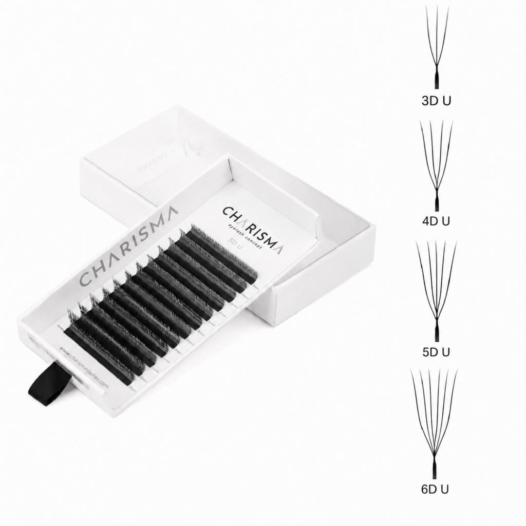 SPEEDY Lashes U - shape Premade Fans Black