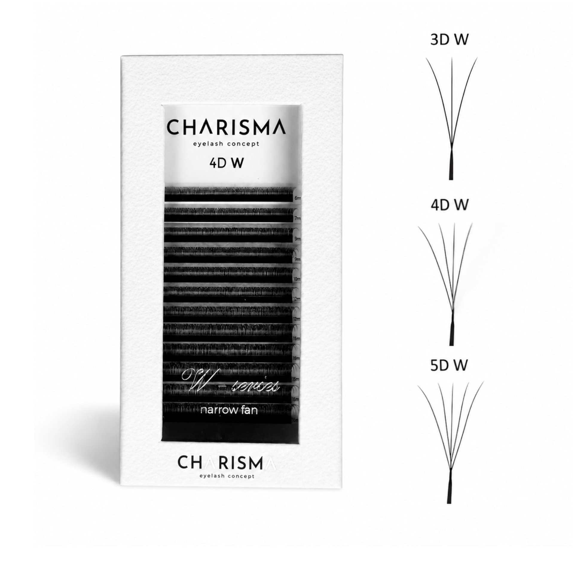 SPEEDY Lashes W - Narrow Premade Fans Black