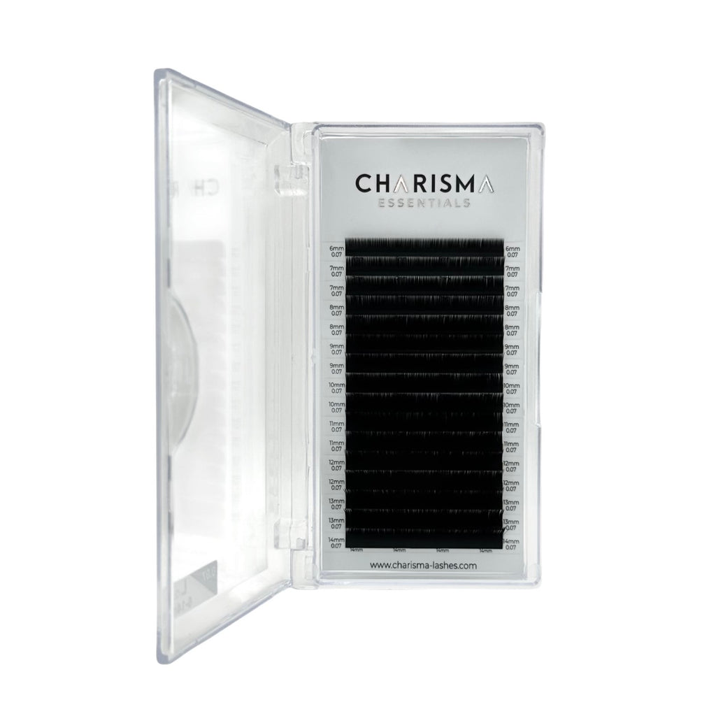 ESSENTIALS black lash extension tray, 16 lines, Korean PBT