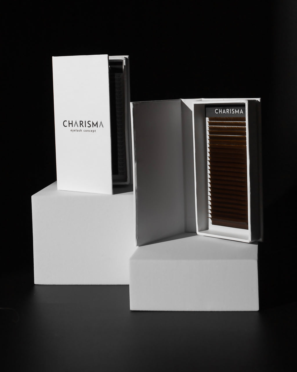 Brown lash extension set made with ICONIC lashes