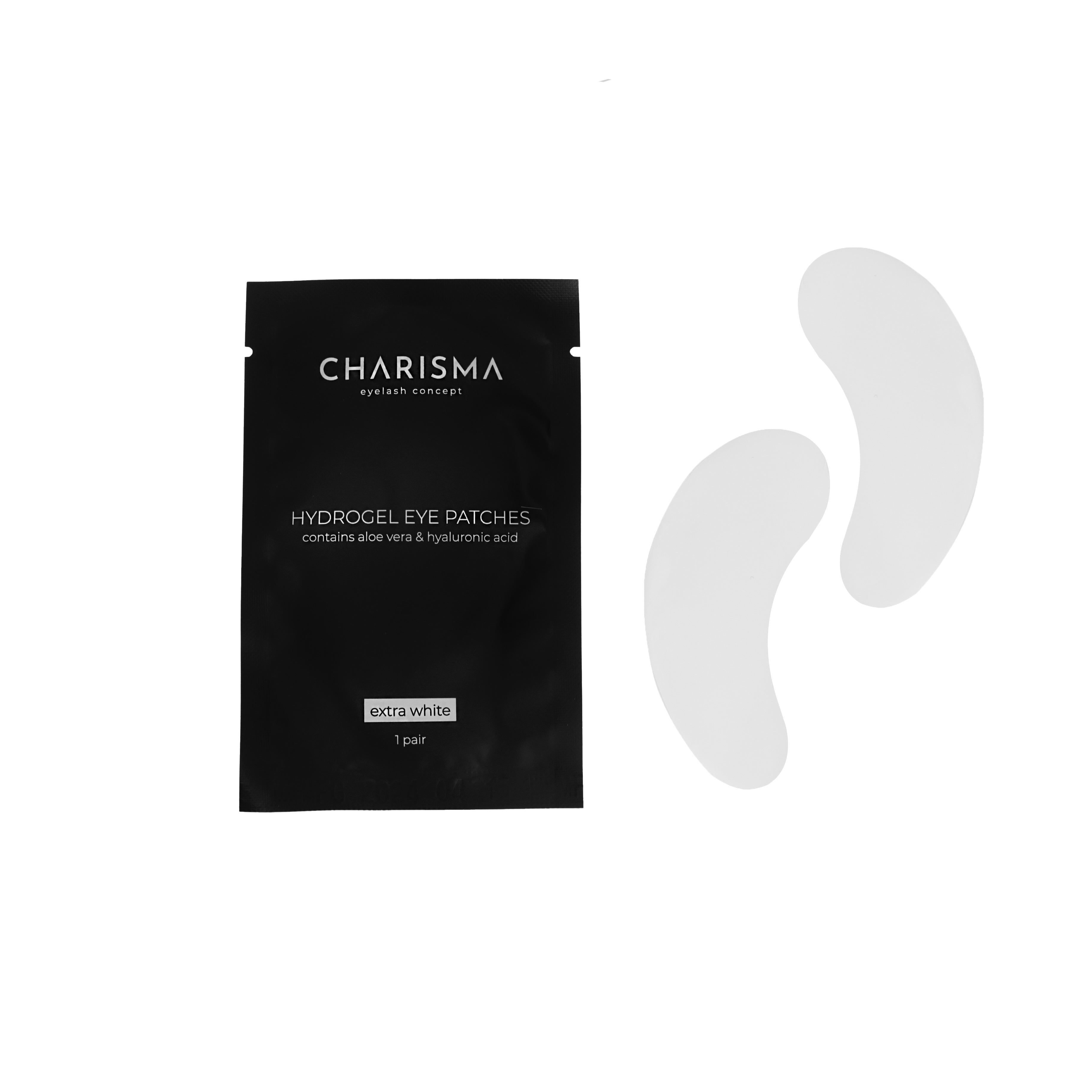 White hydrogel under eye patches for eyelash extensions